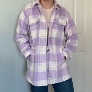 H&M Purple and White Shacket